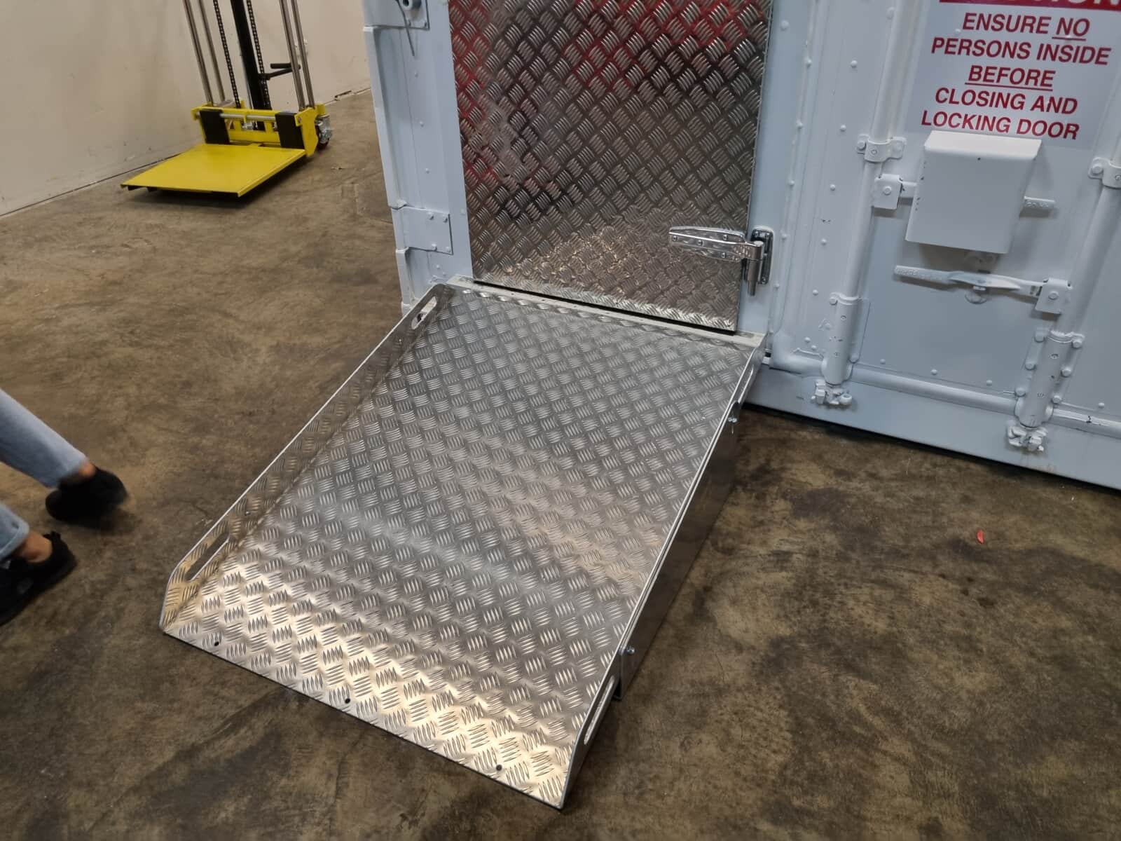 Height-Adjustable Container Freezer Access Ramps