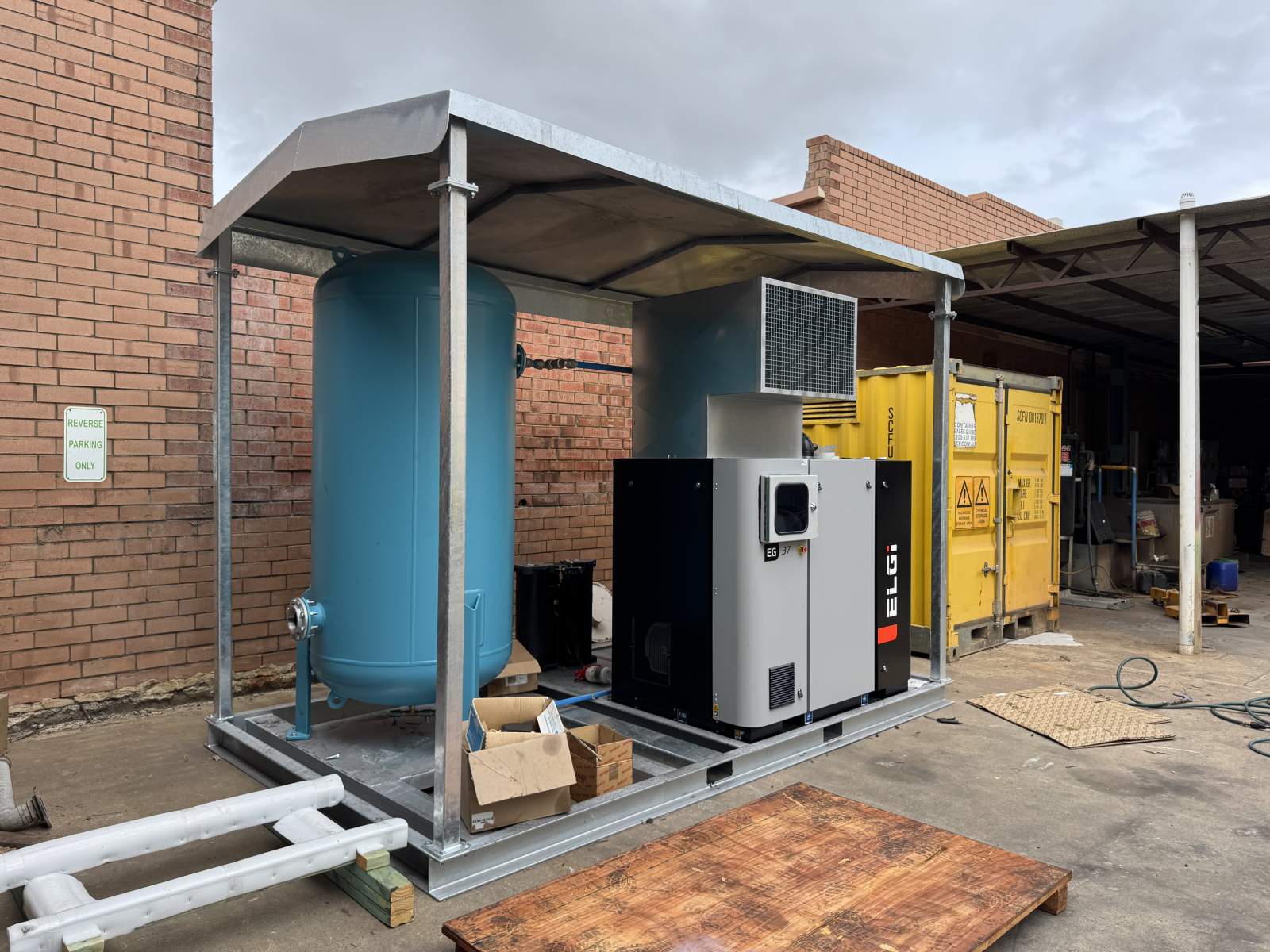 Hot-Dip Galvanised Compressor Skids for Mining — Pair of Two