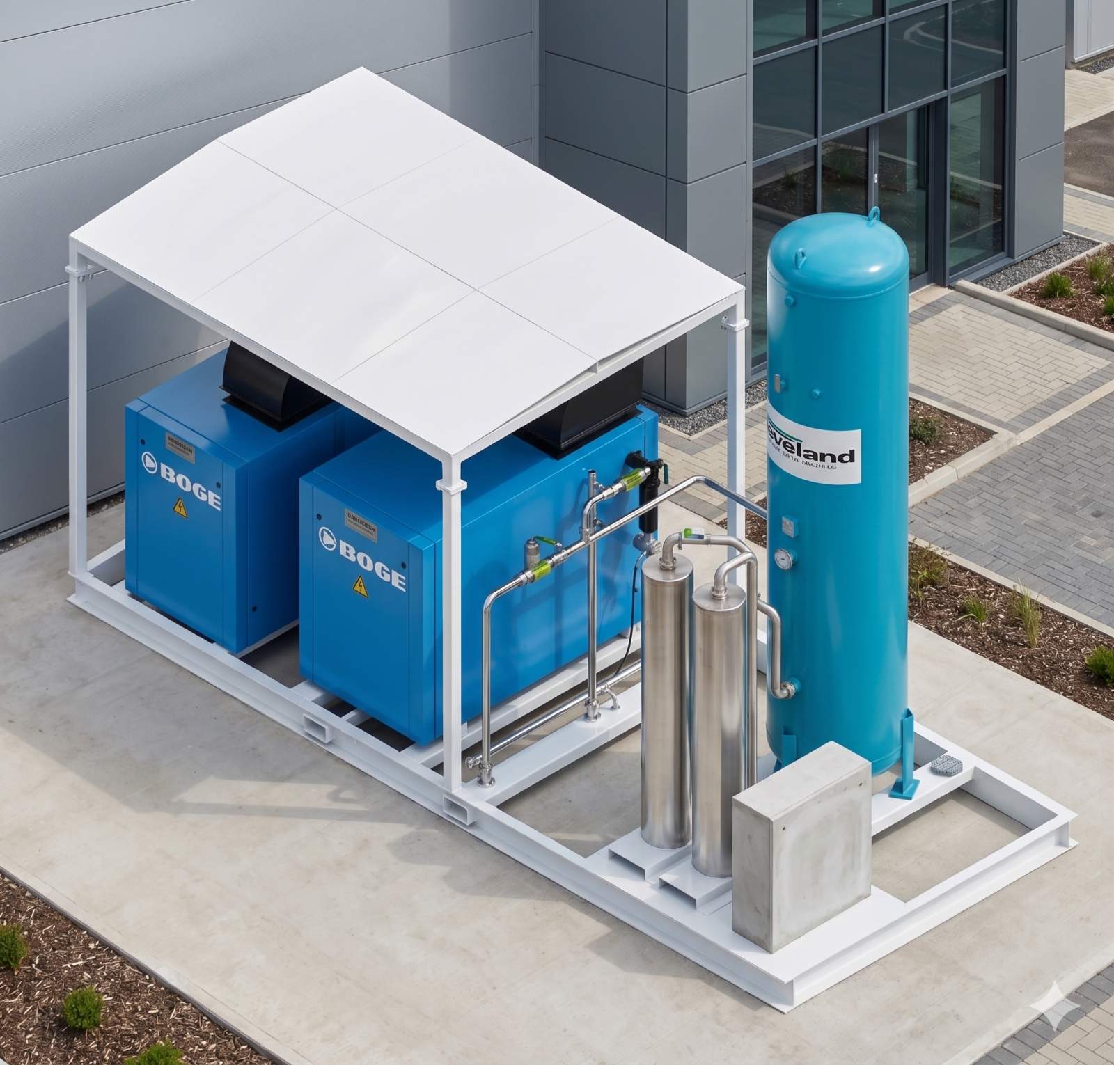 Dual Compressor Skid — Custom Fabrication for Two Compressors, Dryers and Receiver